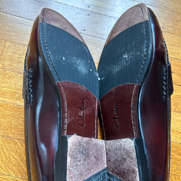 COLE HAAN NikeAir Insoles Burgundy Casual Slip On Tassel Loafers Shoes 10 W - Picture 4 of 6